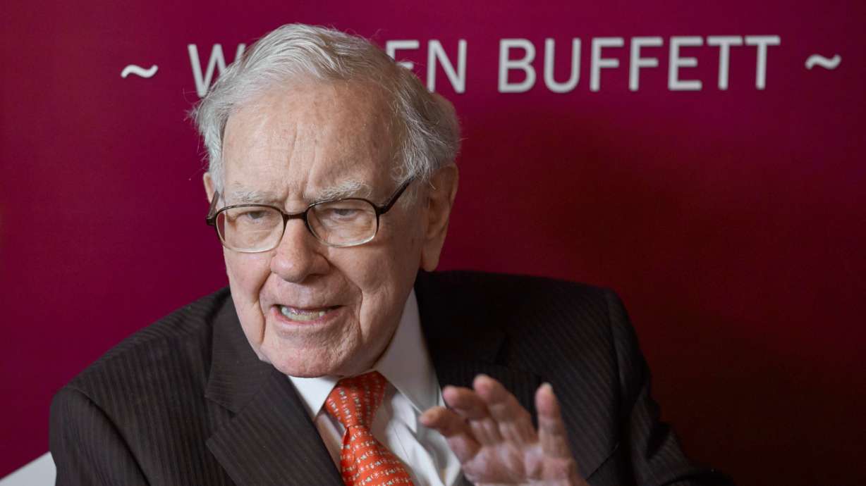 Warren Buffett, chairman and CEO of Berkshire Hathaway, speaks during a game of bridge following the annual Berkshire Hathaway shareholders meeting, May 5, 2019, in Omaha, Neb. Buffett officially stepped down as chairman on Friday.