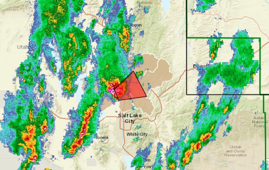 Tornado warning issued for parts of Wasatch Front, northern Utah