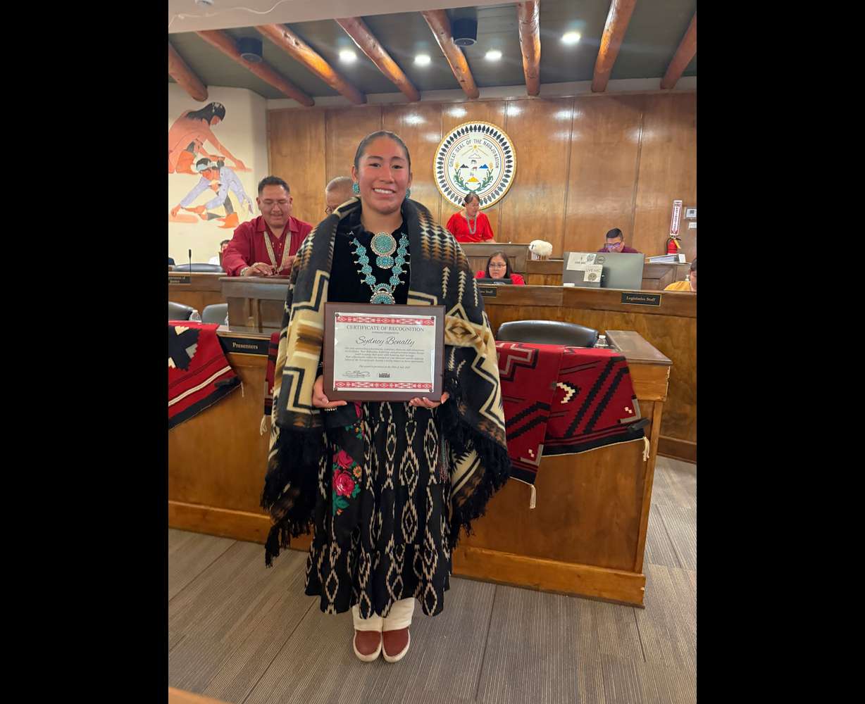 BYU basketball player Sydney Benally's contributions to her Native American community were recognized by Navajo Nation leaders on July 20 in Window Rock, Ariz.