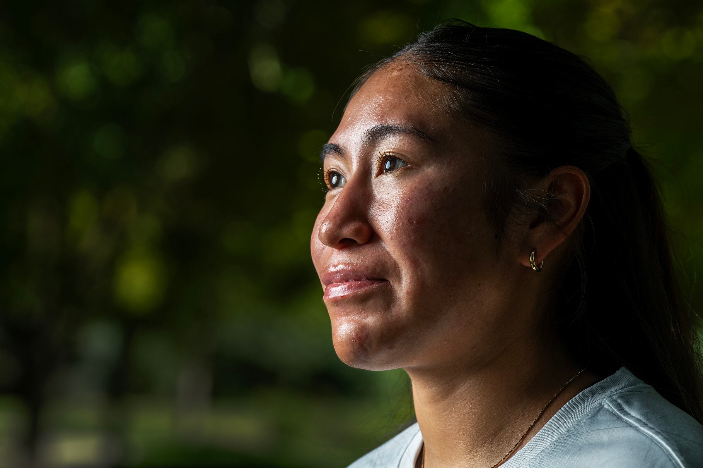 BYU women’s basketball player Sydney Benally poses for photos in Provo on Sept. 11.