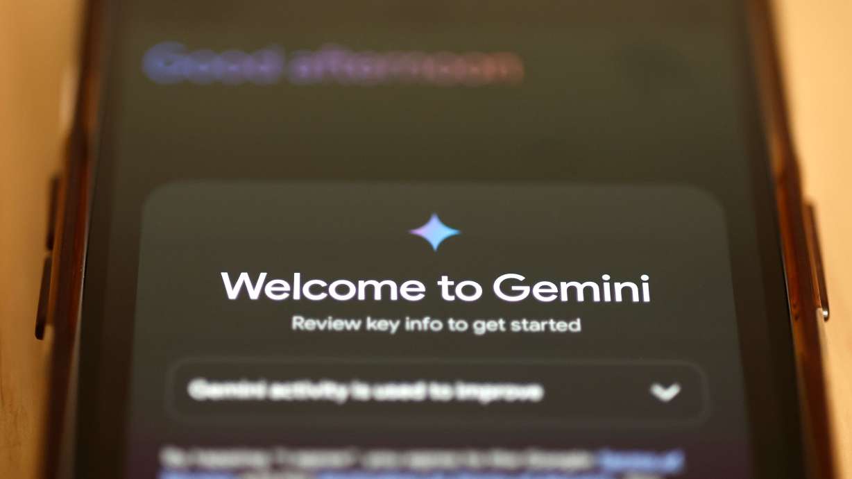In this photo illustration, Gemini Ai is seen on a phone on March 18, 2024 in New York City.