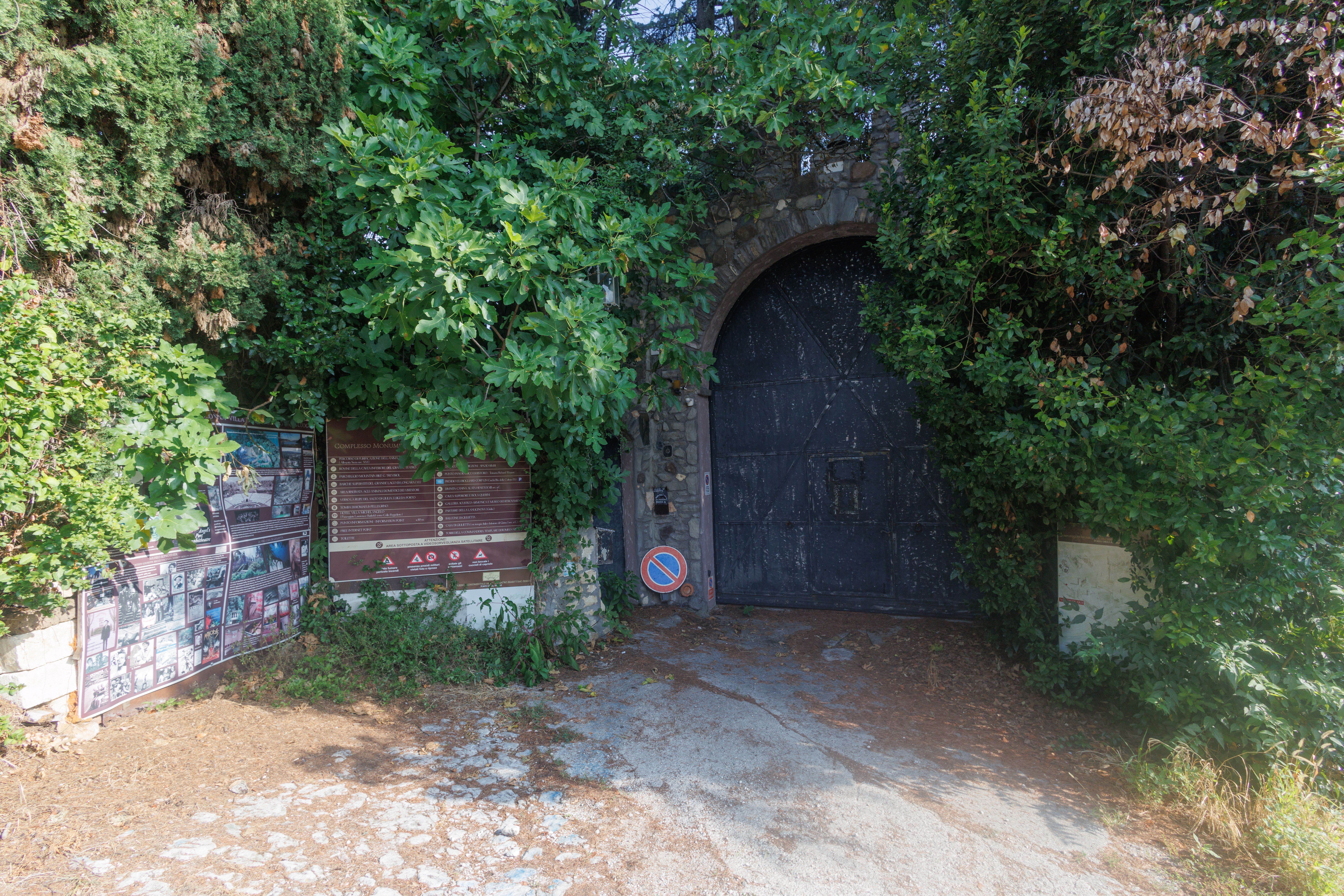 The entrance to a spurious "Greek amphitheater" in Arcugnano, Italy.