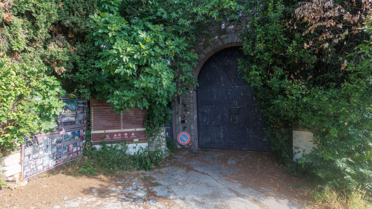 The entrance to a spurious "Greek amphitheater" in Arcugnano, Italy.