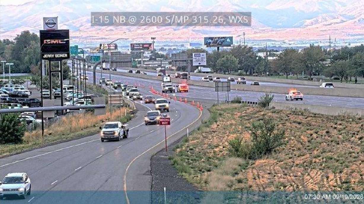 A person was killed in a crash on I-15 near Woods Cross on Saturday.