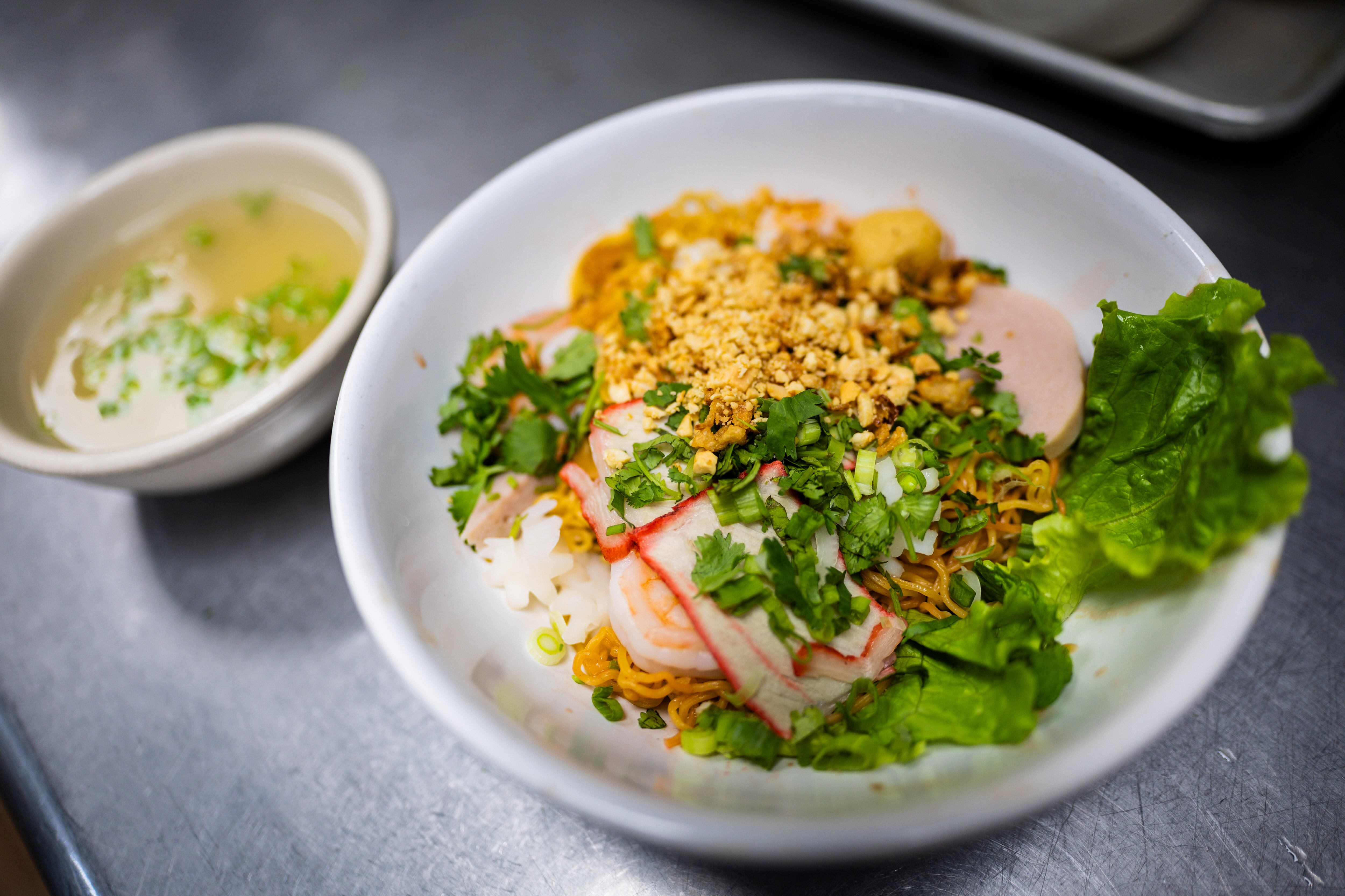Food in the kitchen at Phở 777, which won a Bib Gourmand award in the inaugural 2026 Michelin Guide Southwest release, in West Valley City on Tuesday.