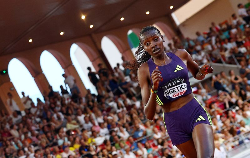 Athletics-Kenya's Ngetich breaks women-only half marathon world record by a second