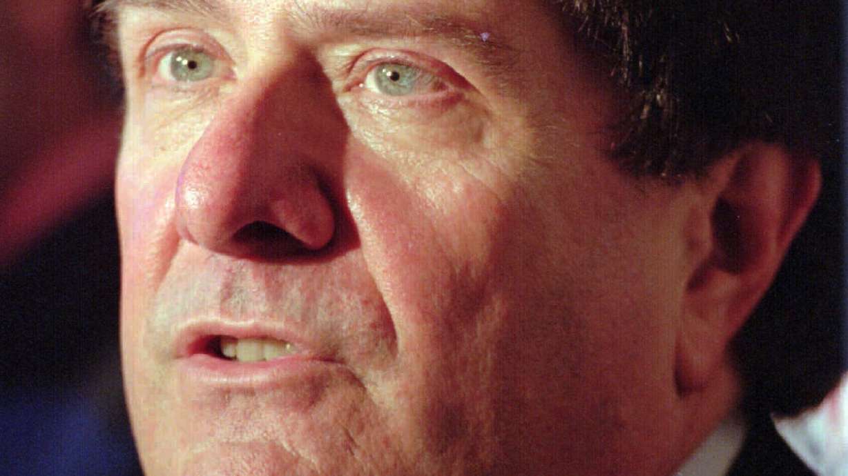 FILE - Newly named New York Giants general manager Ernie Accorsi answers a question after a news conference at Giants Stadium in East Rutherford, N.J., Jan. 8, 1998.