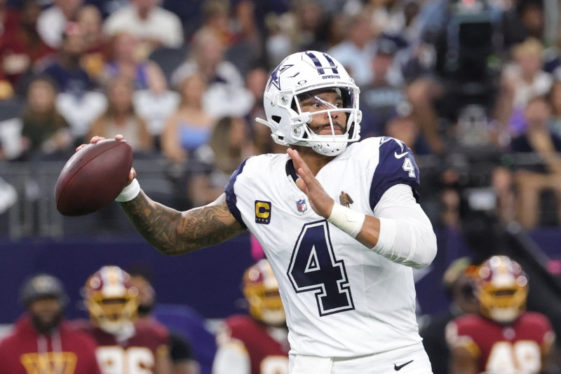 NFL roundup: Dak Prescott stars, Jayden Daniels injured in Cowboys' win