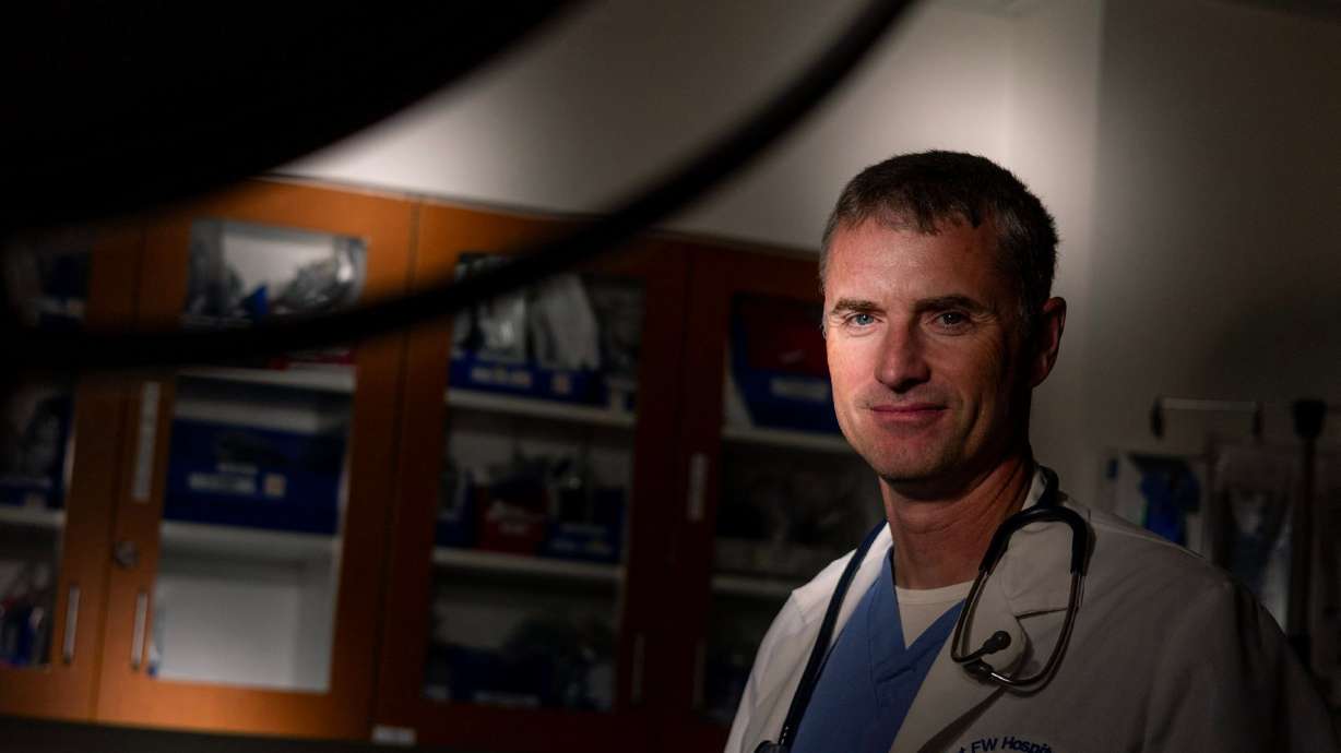 Dr. James Dahle, emergency medicine physician, is pictured at Holy Cross Hospital-Jordan Valley in West Jordan on Aug. 26. Dahle has a blog and website called "The White Coat Investor" that helps doctors manage their money.