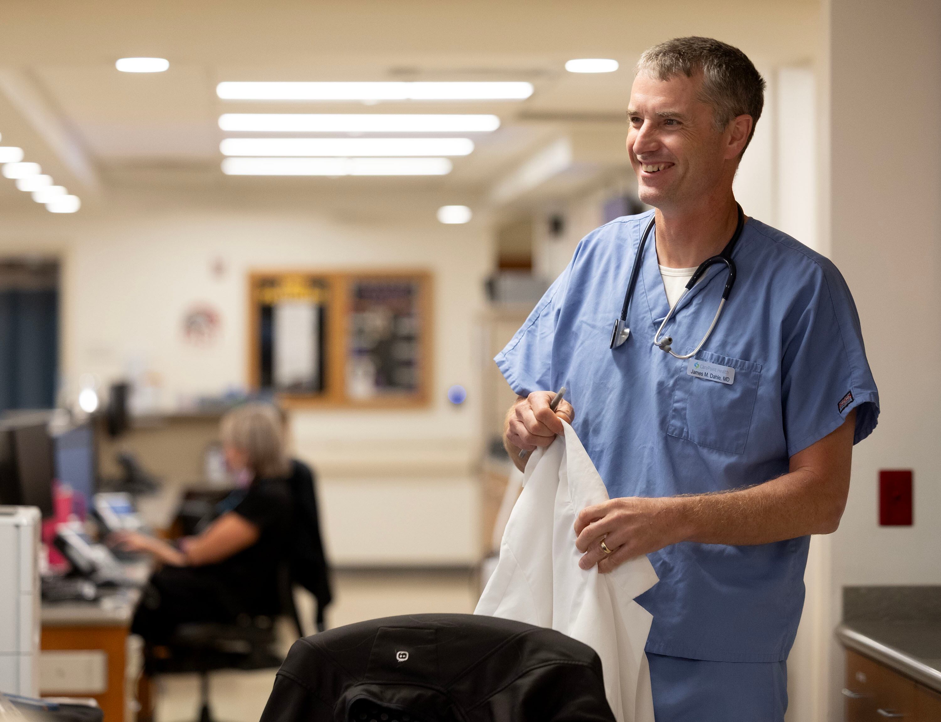 Dr. James Dahle, emergency medicine physician, is pictured at Holy Cross Hospital-Jordan Valley in West Jordan on Aug. 26. Dahle has a blog and website called "The White Coat Investor" that helps doctors manage their money.