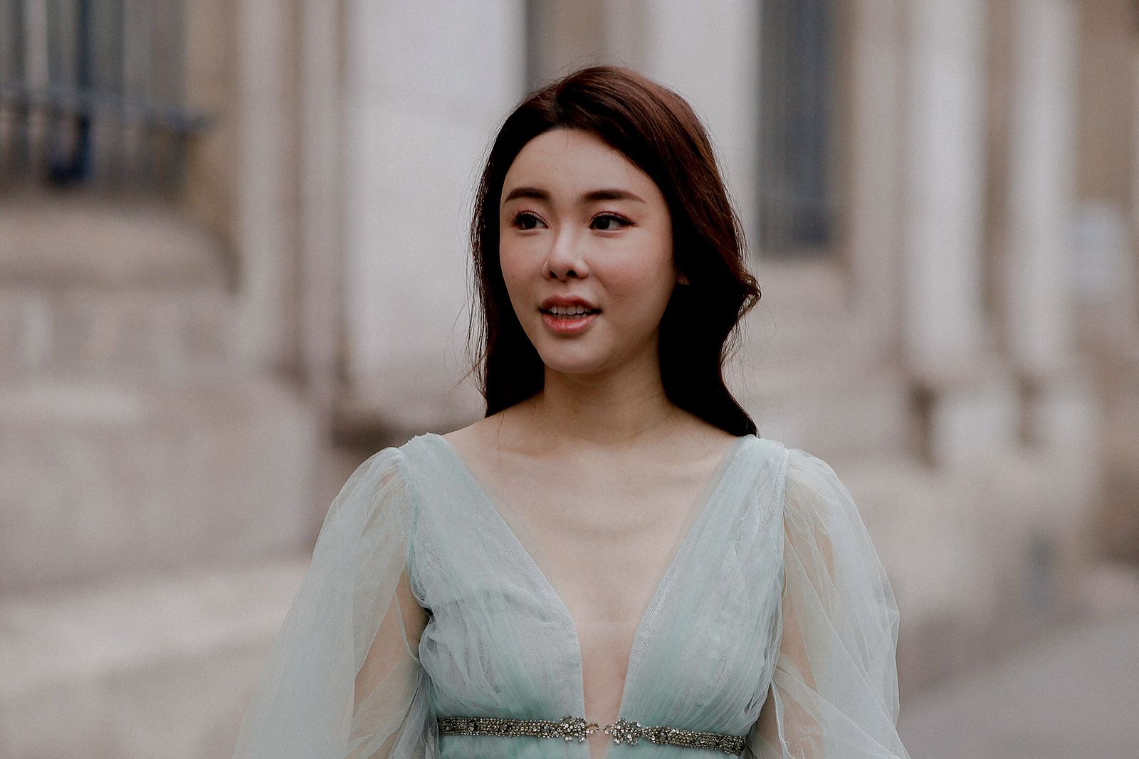 Abby Choi arrived at Elie Saab Spring Summer 2023 Haute Couture show in France on January 25, 2023.