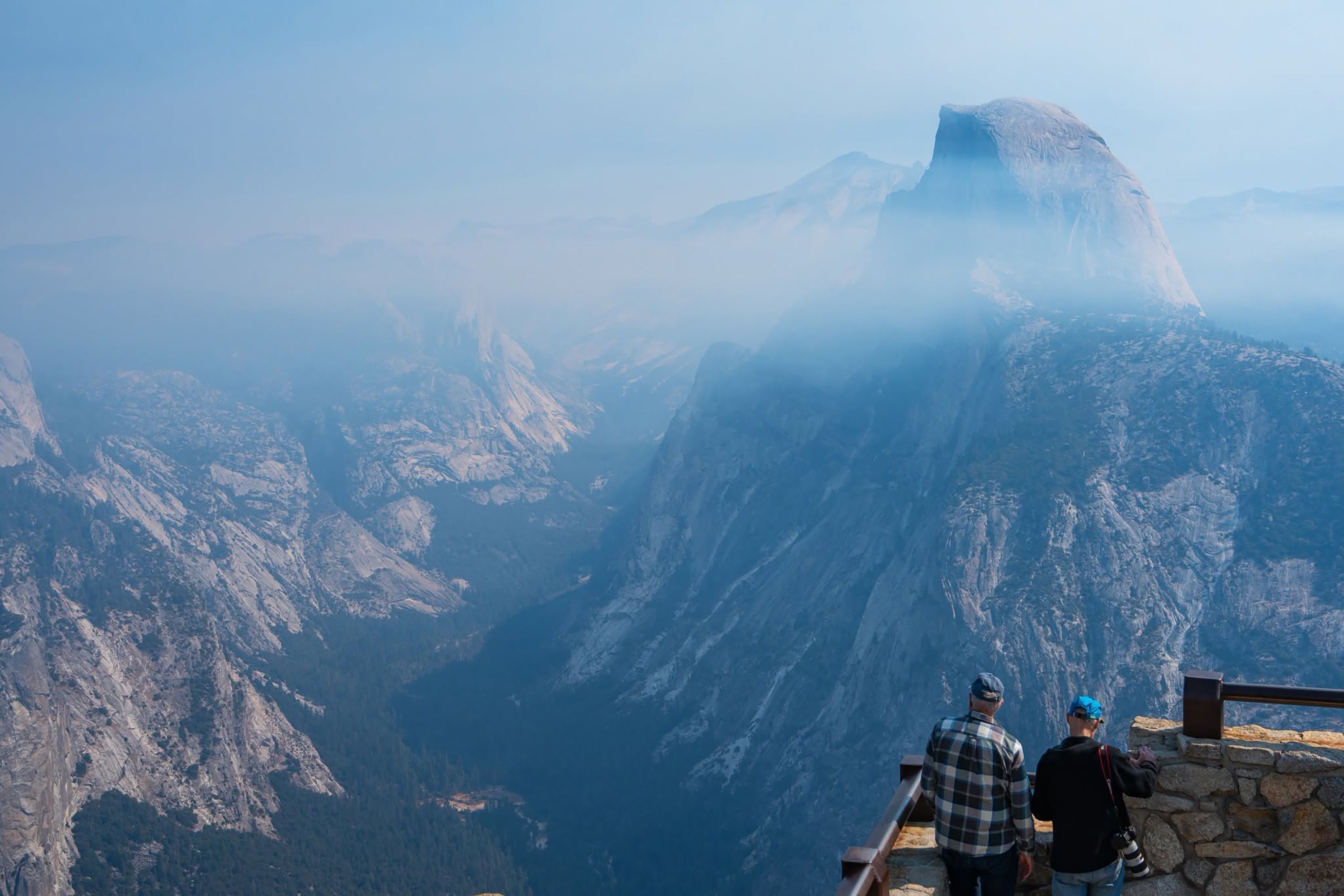 Smoke from the Dome Fire is seen at Yosemite National Park in an image released on September 18, 2026.