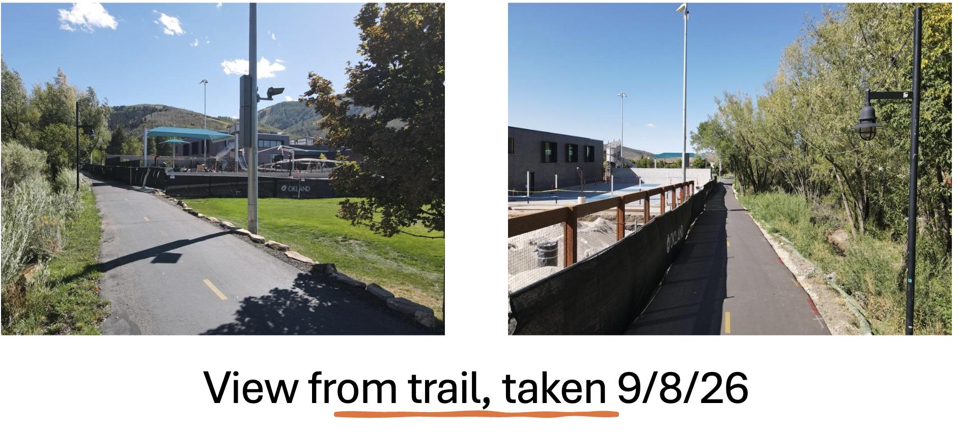 A concrete wall that separates a basketball court and playground at The Mine at City Park in Park City is under debate for obstructing views.