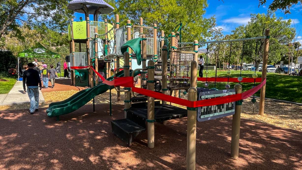 Joseph F. Steenblik Park is pictured on Monday. The park reopened after undergoing a renovation over the past few months.