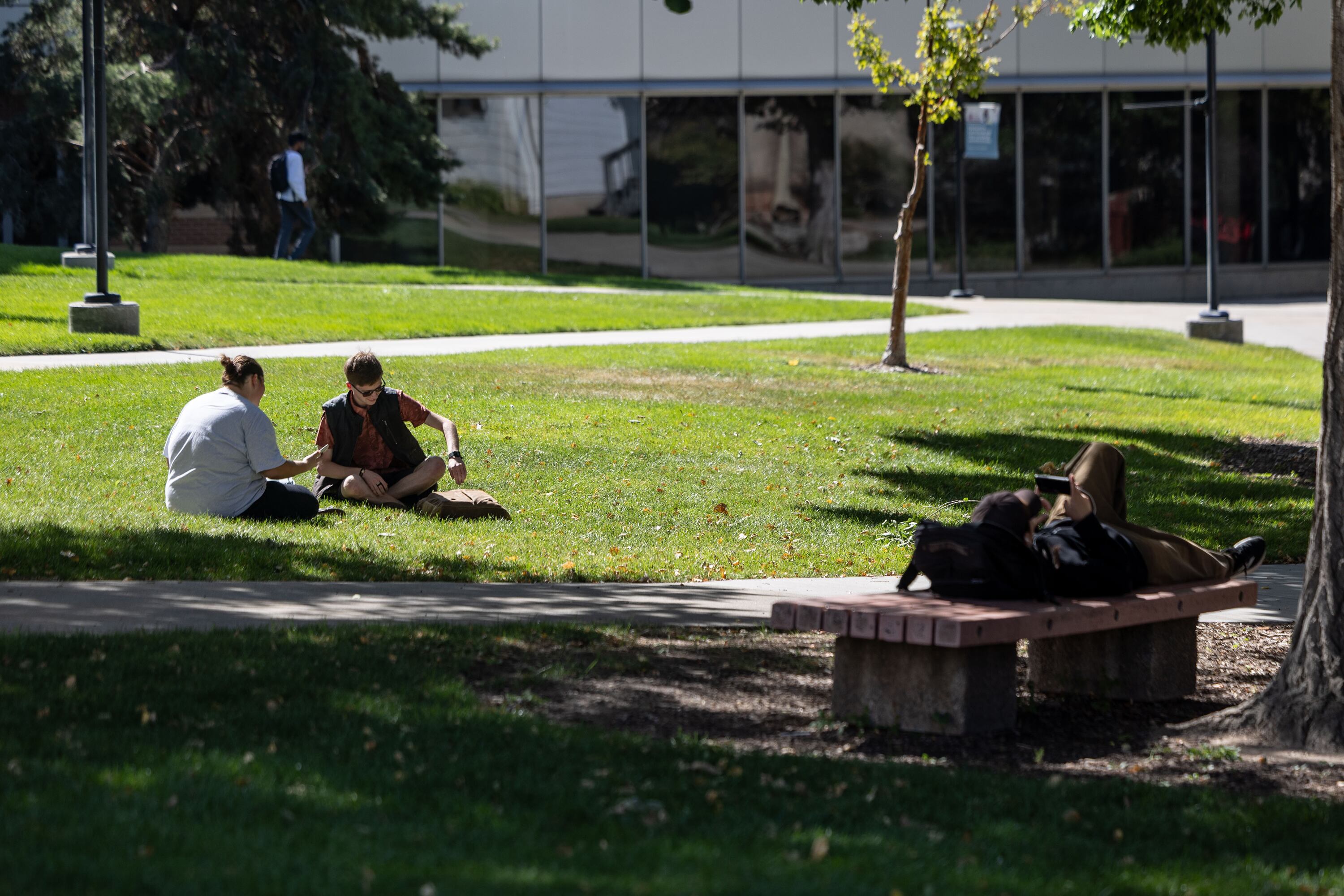 Students study and hang out between classes at the University of Utah in Salt Lake City on Sept. 14. WalletHub's newest survey named Utah the state with the least amount of student debt nationwide.