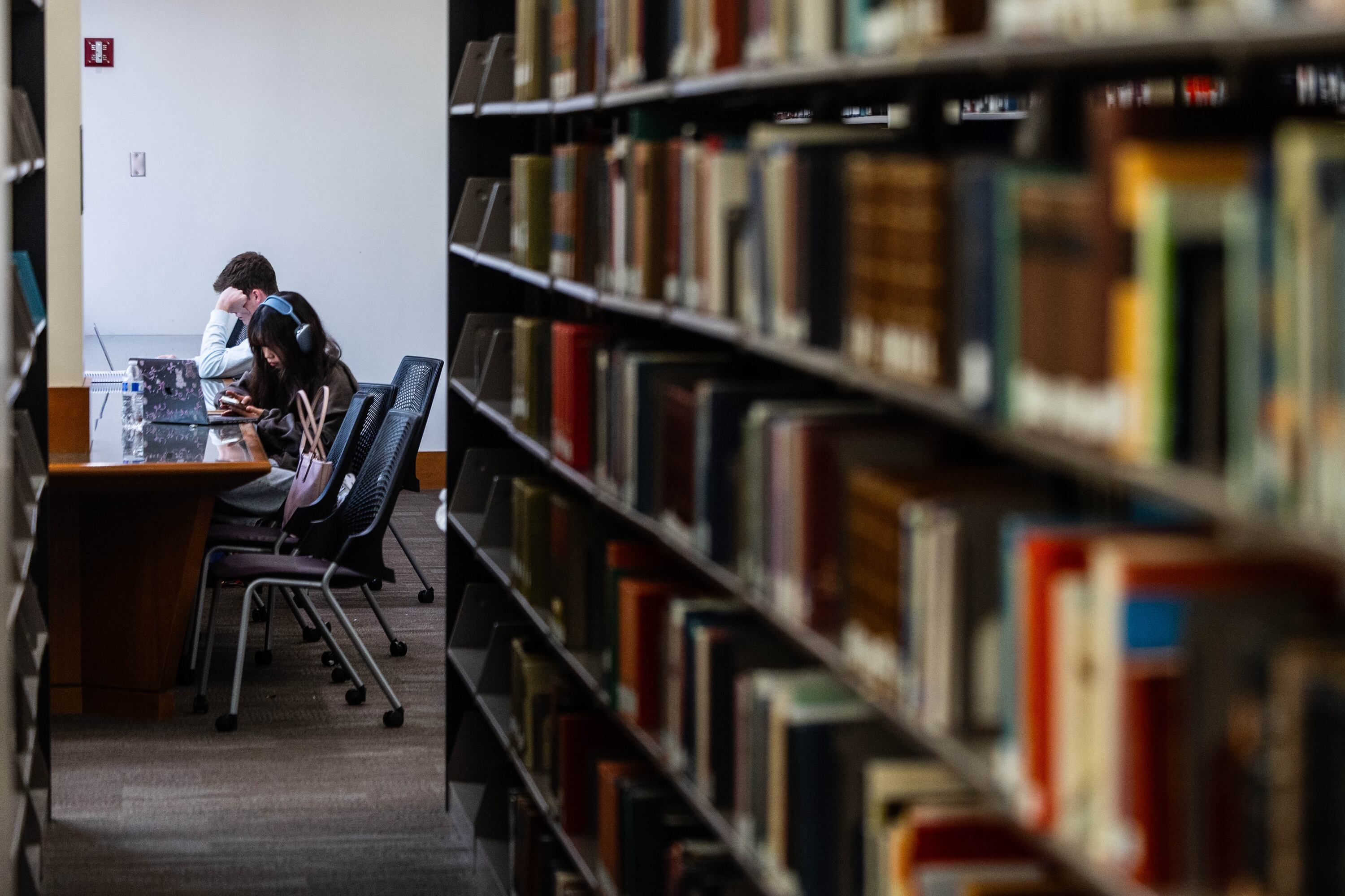 Students study at the J. Willard Marriott Library at the University of Utah in Salt Lake City on Sept. 14. WalletHub's newest survey named Utah the state with the least amount of student debt nationwide.
