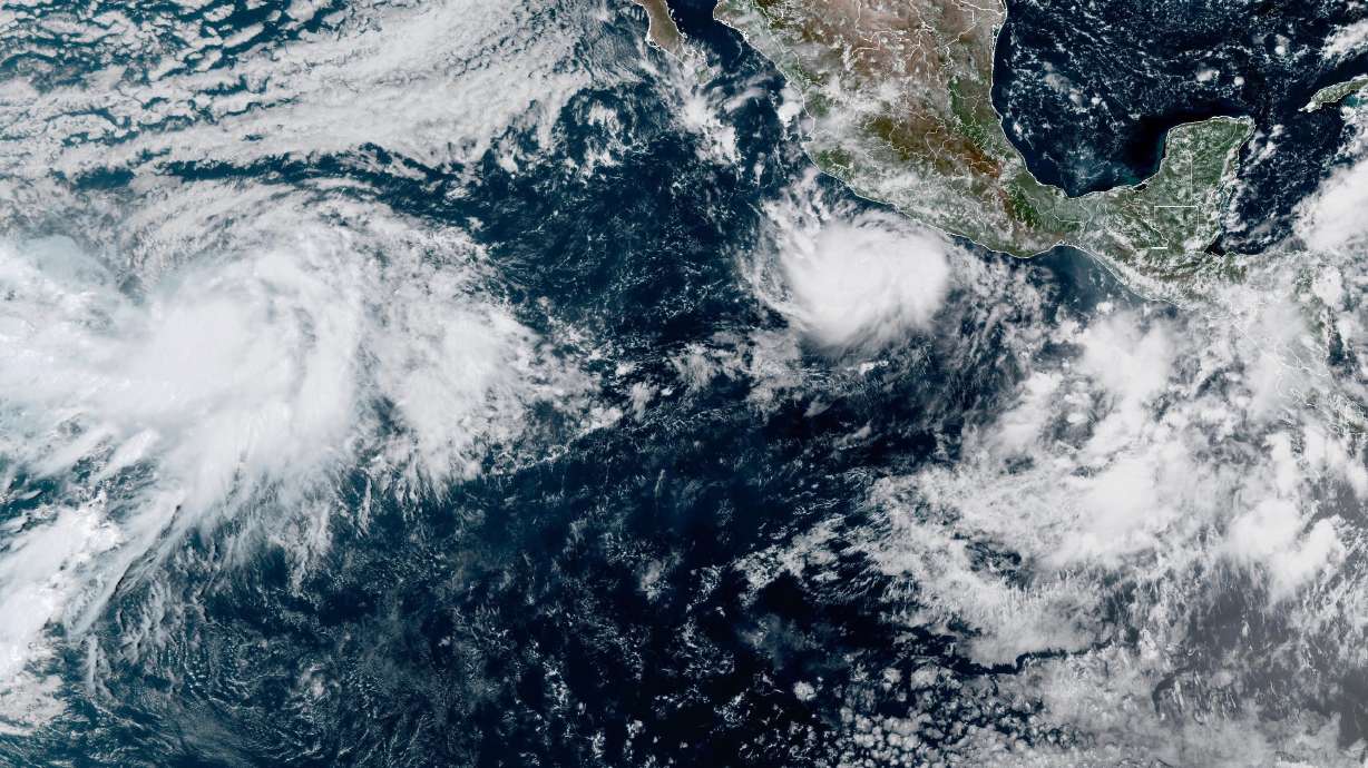 Hurricane Polo intensifying in the Pacific Ocean off the coast of Mexico on Monday. Polo intensified into a Category 5 hurricane on Tuesday.