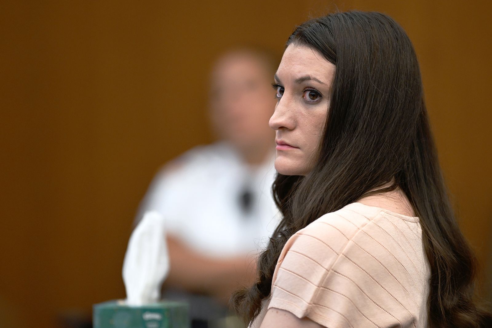 Lindsay Clancy is seen during her murder trial on August 13 in Plymouth, Massachusetts.