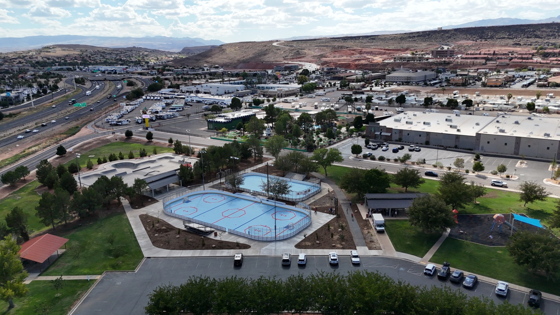 The city of St. George has now opened two new outdoor hockey rinks just in time for cooler temperatures. These rinks, however, won’t be covered in ice, but flooded with hundreds of locals who have taken to the sport of ball hockey. They are also open to the public as part of the amenities at JC Snow Park near downtown St. George.