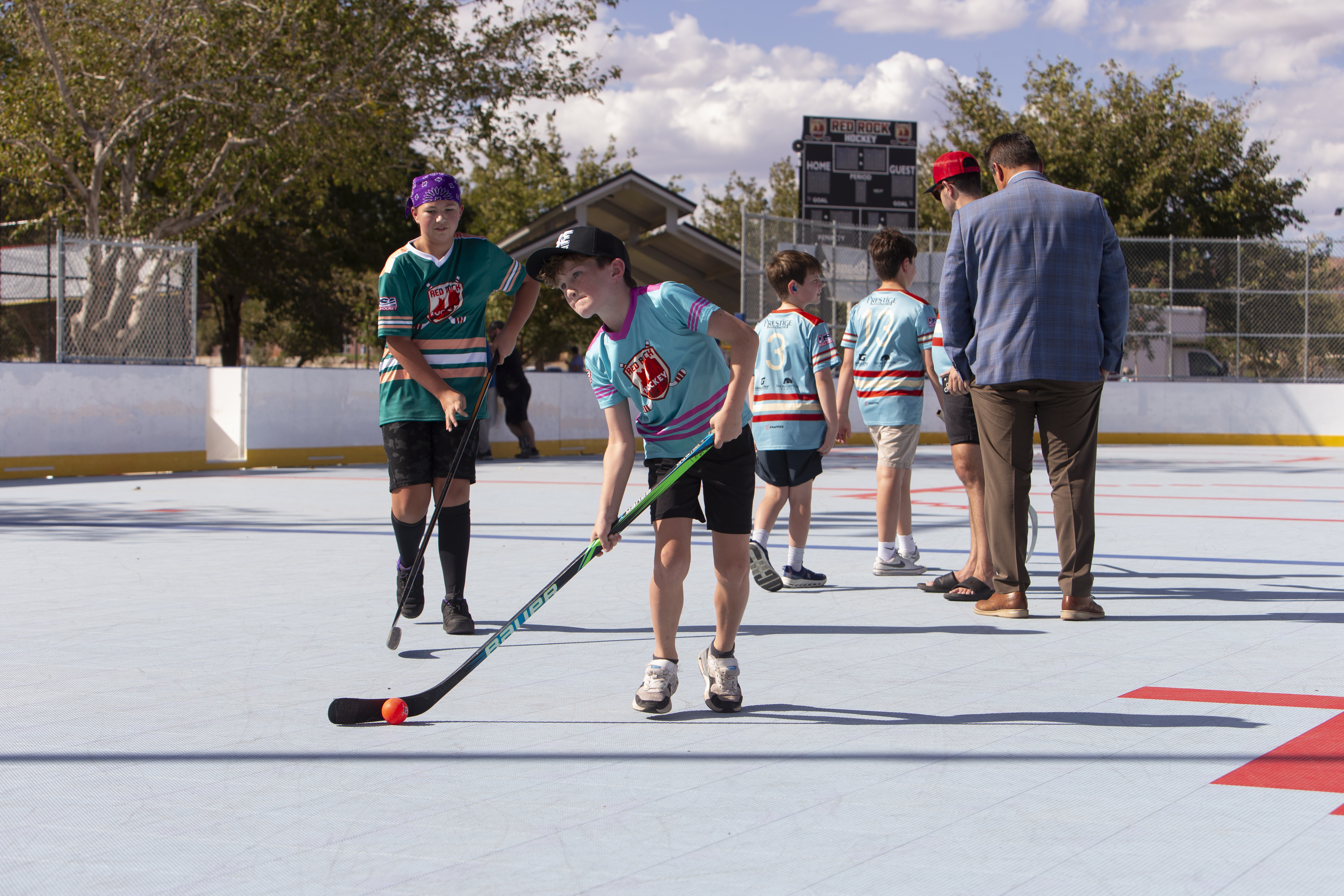The city of St. George has now opened two new outdoor hockey rinks just in time for cooler temperatures. These rinks, however, won’t be covered in ice, but flooded with hundreds of locals who have taken to the sport of ball hockey. They are also open to the public as part of the amenities at JC Snow Park near downtown St. George