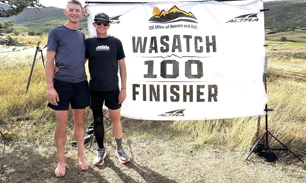 Keaton Larrabee, 22 placed third place in the 2026 Wasatch 100 Endurance Run. He ran it with his dad Cory Larrabee, 50, and older broth McKay Larrabee, 23.