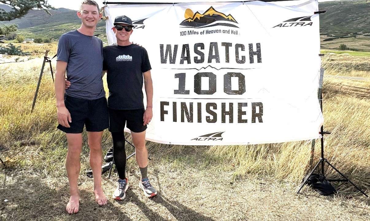 Keaton Larrabee, 22 placed third place in the 2026 Wasatch 100 Endurance Run. He ran it with his dad Cory Larrabee, 50, and older broth McKay Larrabee, 23.