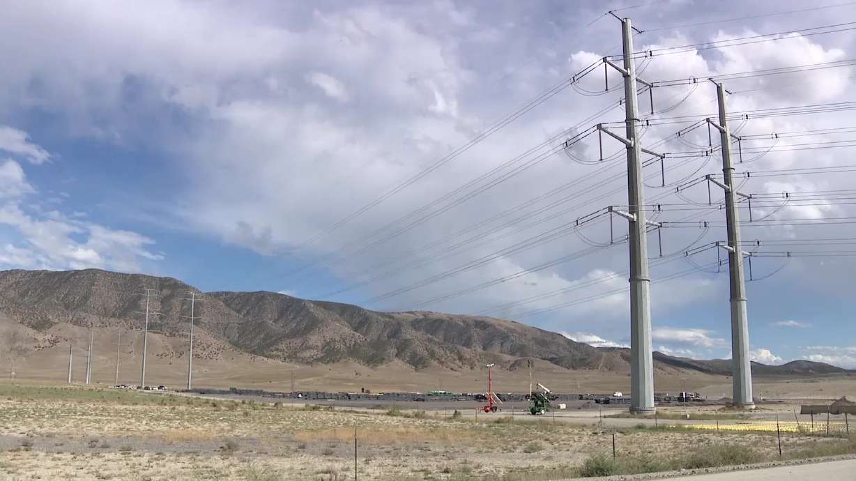 Property that could potentially be rezoned to house a data center is pictured in Eagle Mountain on Tuesday. While proposed data centers have sparked heated debates in communities across Utah and the country, a public hearing in Eagle Mountain drew little public interest Tuesday night.