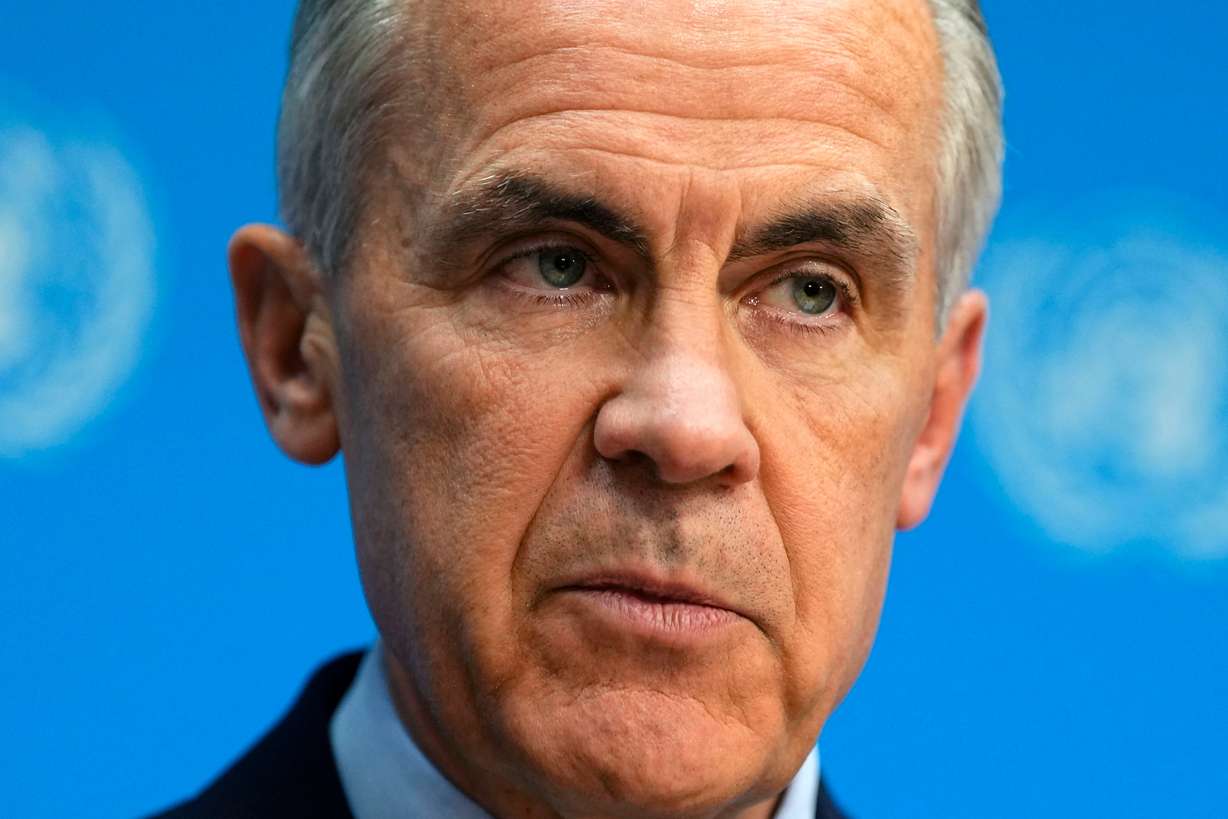 Canada Prime Minister Mark Carney speaks during a media availability at the United Nations General Assembly at the U.N. headquarters, Sept. 22. Carney has been increasingly going away from trading with the United States.