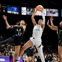 A'ja Wilson powers the Aces past the Sparks, clinching at least a No. 3 seed