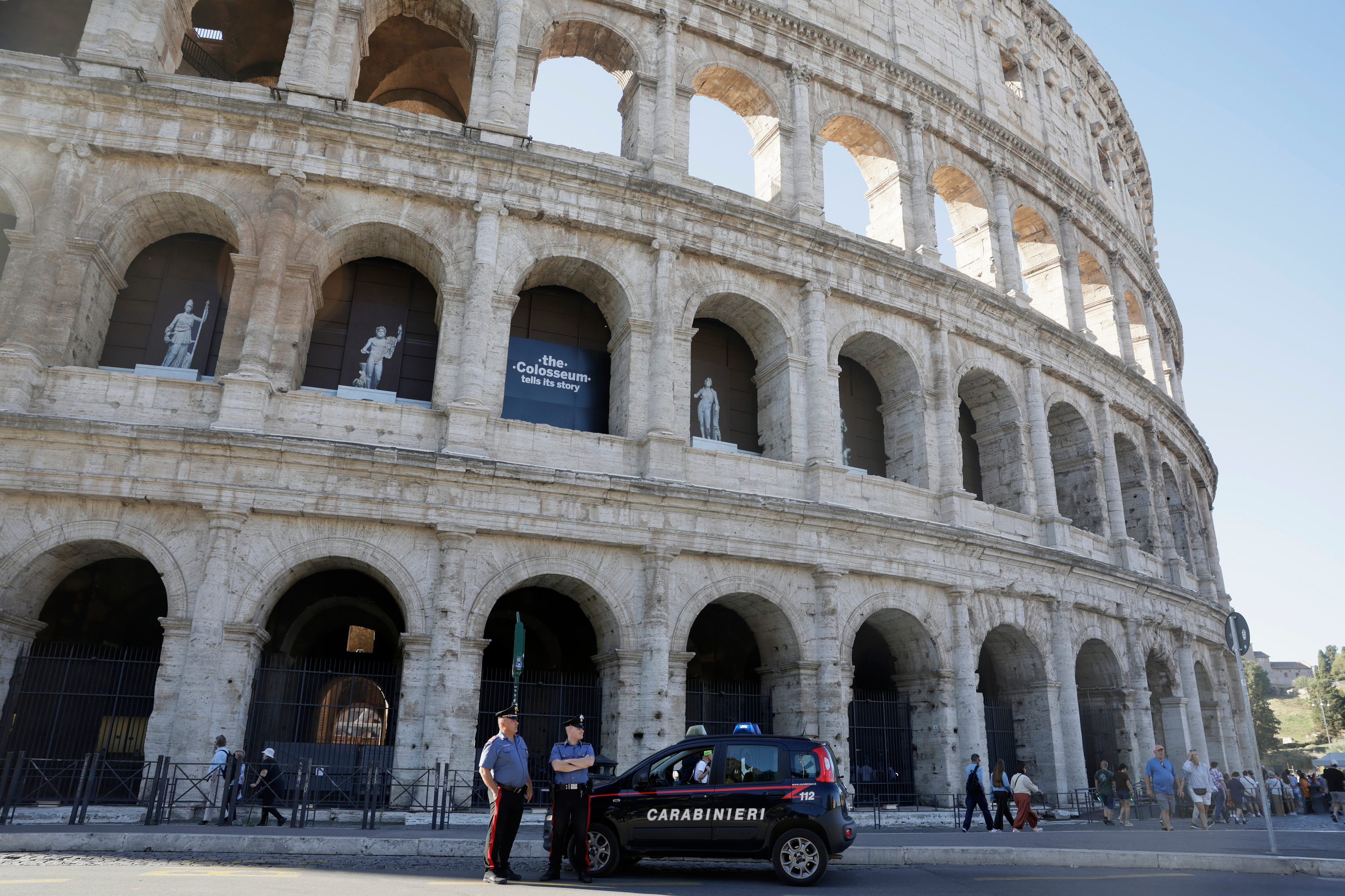 Rome's Colosseum closes for the day after a worker plunges to his death