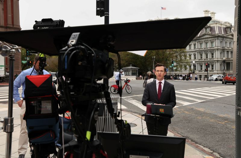 MS NOW White House correspondent Vaughn Hillyard reports from a street corner just outside the White House after President Donald Trump banned three major news outlets, including MS NOW, from the White House, in Washington, Monday. A judge heard arguments against the ban, but did not make an immediate ruling, on Wednesday.