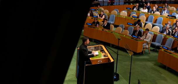 Zelenskyy, at UN, urges leaders to keep choking Russia's revenues and impede its war efforts