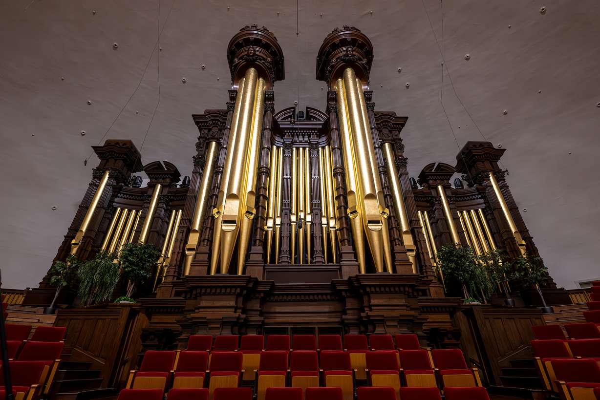 The iconic organ in the Tabernacle on Temple Square in Salt Lake City on Sept. 22.