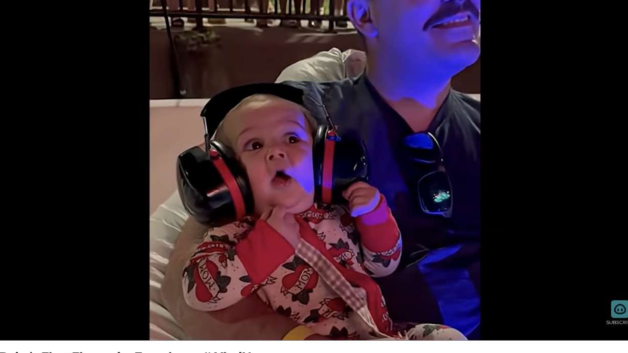 I think it's safe to say that this baby is riveted. Looks like he'll definitely be a fireworks fan for life.