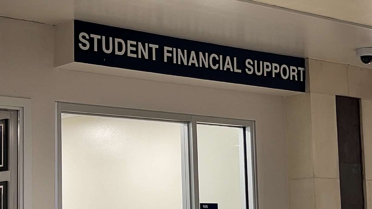 The financial aid office at Utah State University is pictured. A new WalletHub study shows Utah ranks best in the country for the lowest overall student loan debt.