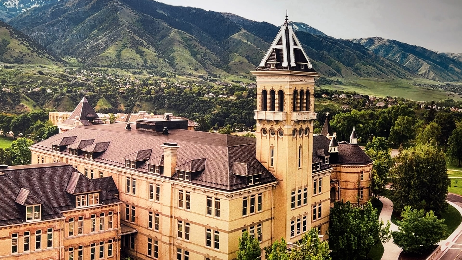 Old Main at Utah State University.