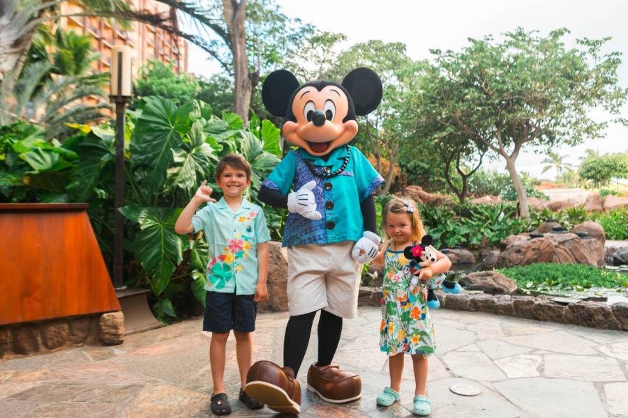 Briggs and Bootsie at Disney Aulani Resort.