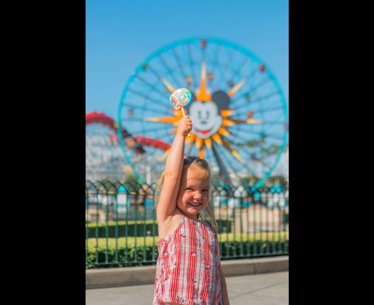 Bootsie at Disneyland California Adventure in July 2026.