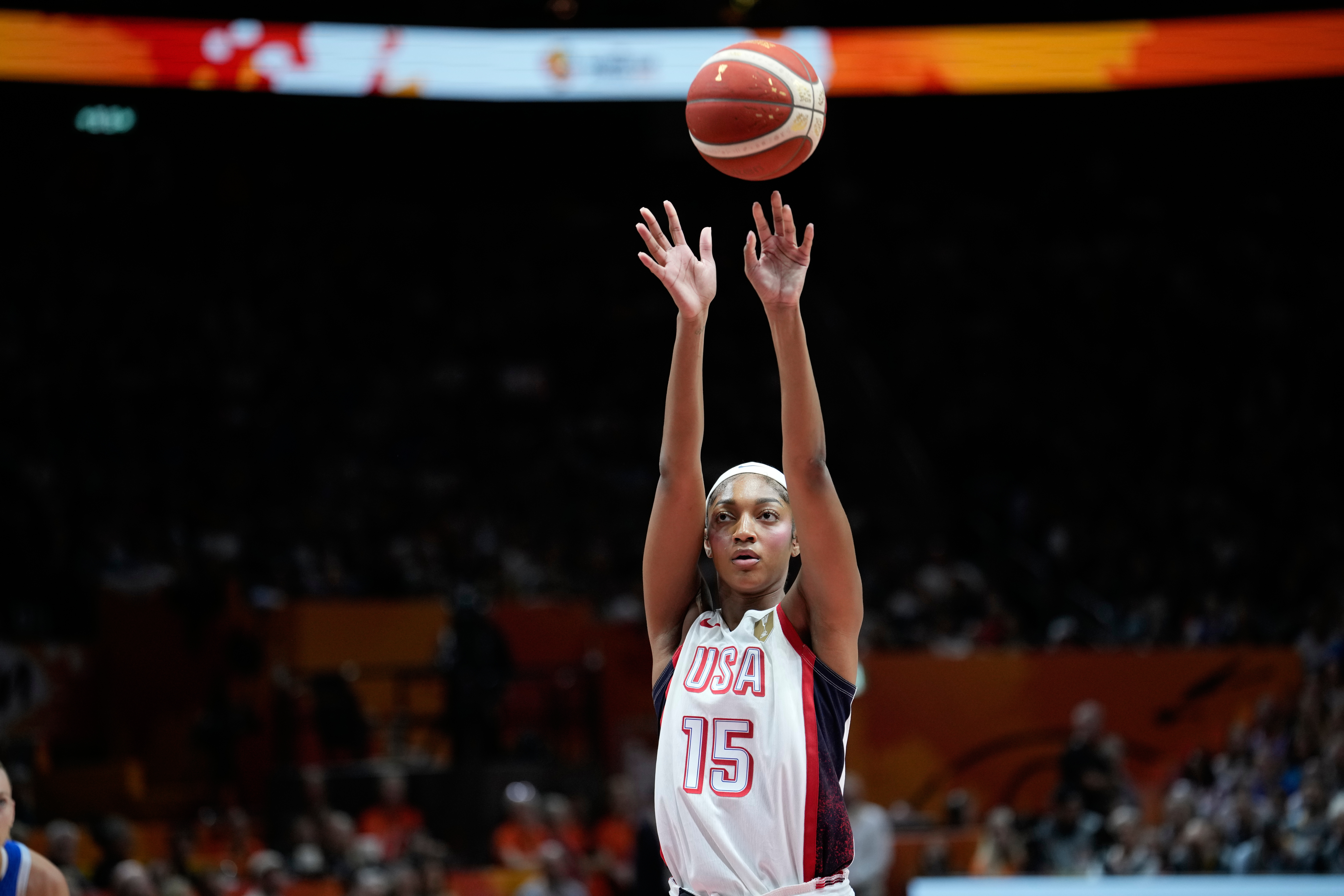 Angel Reese fine after taking hit to face just before halftime in Atlanta's win over New York