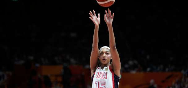 Angel Reese fine after taking hit to face just before halftime in Atlanta's win over New York