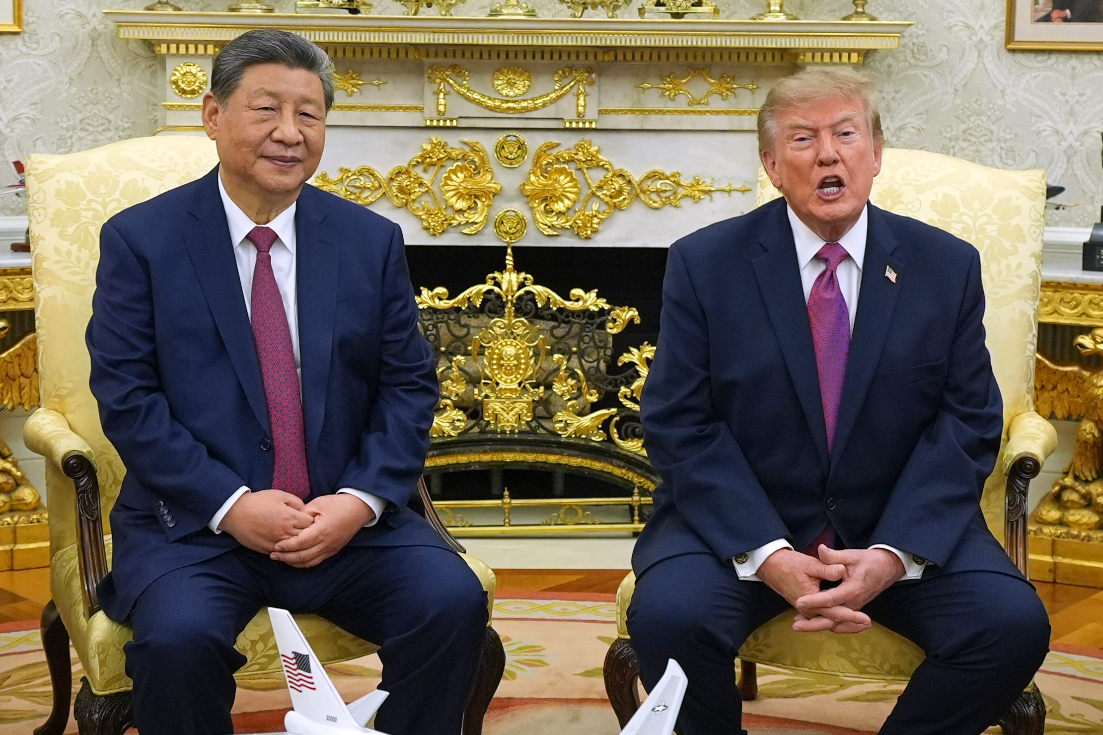President Donald Trump and China's President Xi Jinping meet in the Oval Office of the White House, Thursday, in Washington. Analysts say breakthroughs in during their summit is unlikely.