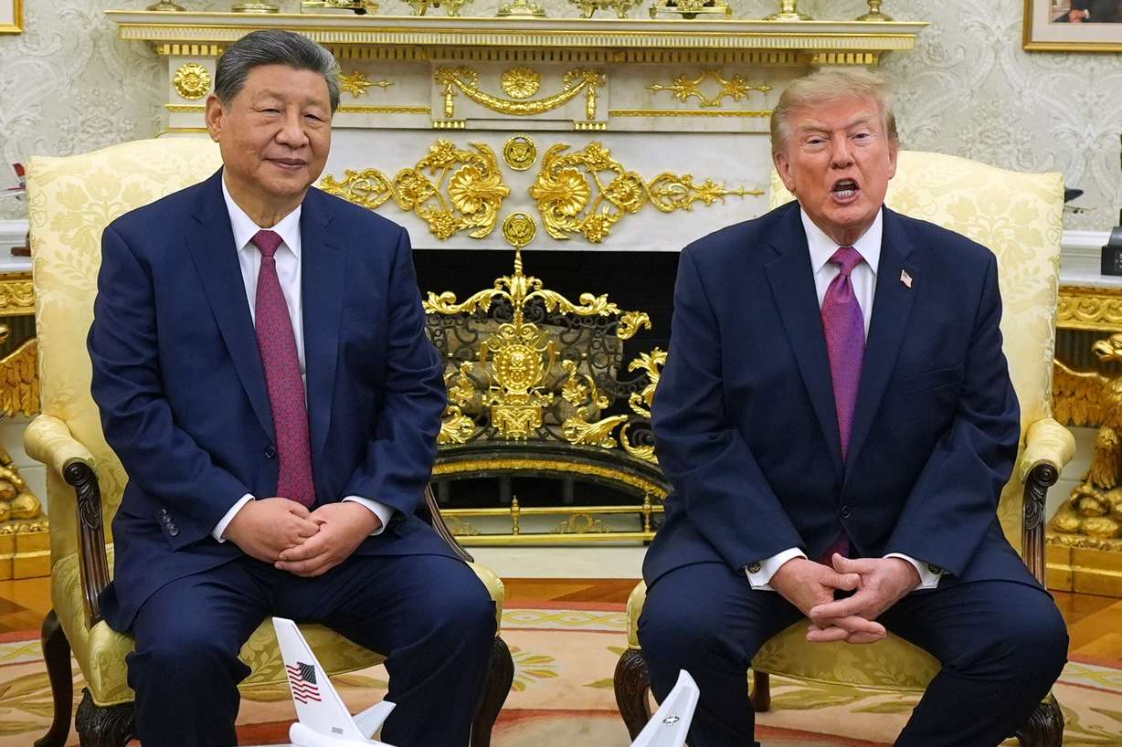 President Donald Trump and China's President Xi Jinping meet in the Oval Office of the White House, Thursday, in Washington. Analysts say breakthroughs in during their summit is unlikely.