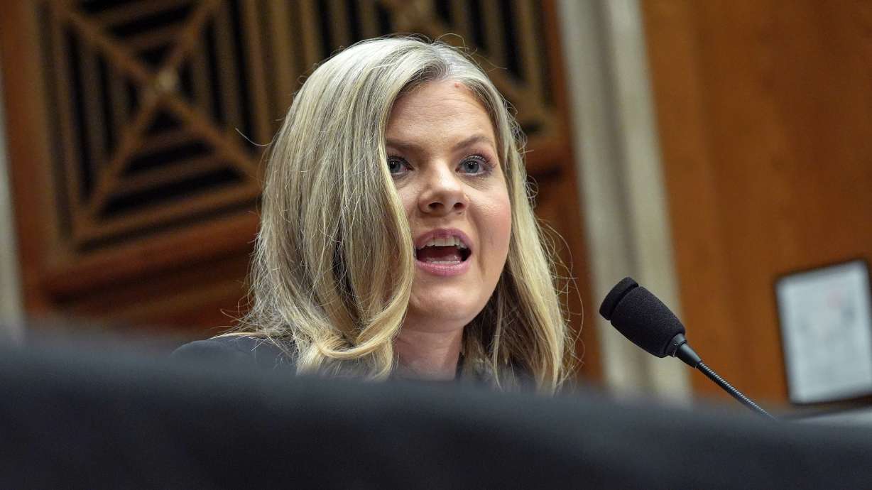 Heidi Overton testifies during her nomination to be commissioner of food and drugs at the Senate Health, Education, Labor, and Pensions Committee on Capitol Hill, Thursday, in Washington. Overton was pressed on vaccines, abortion and vaping during the hearing.