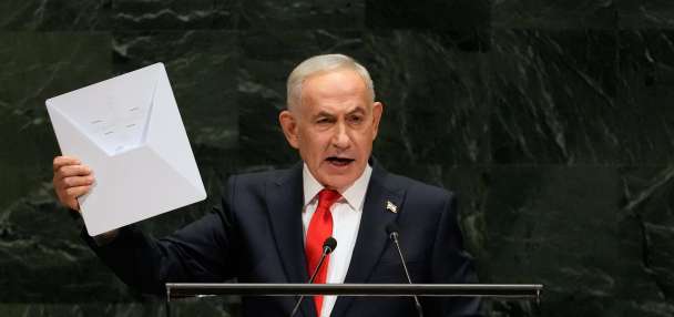 At UN, Netanyahu defends Israel as delegates storm out