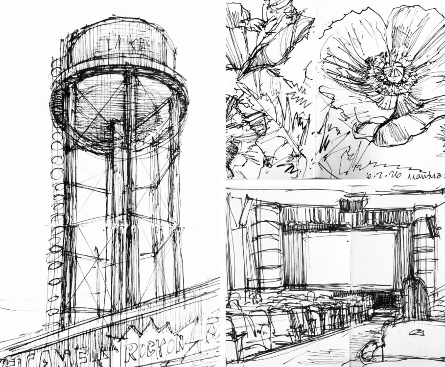 Sketching at Trolley Square