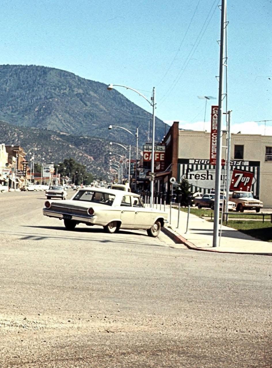 A 7-Up sign that was painted on the side of a building in the 1960s on Main Street in Cedar City was recently uncovered after 40 years.