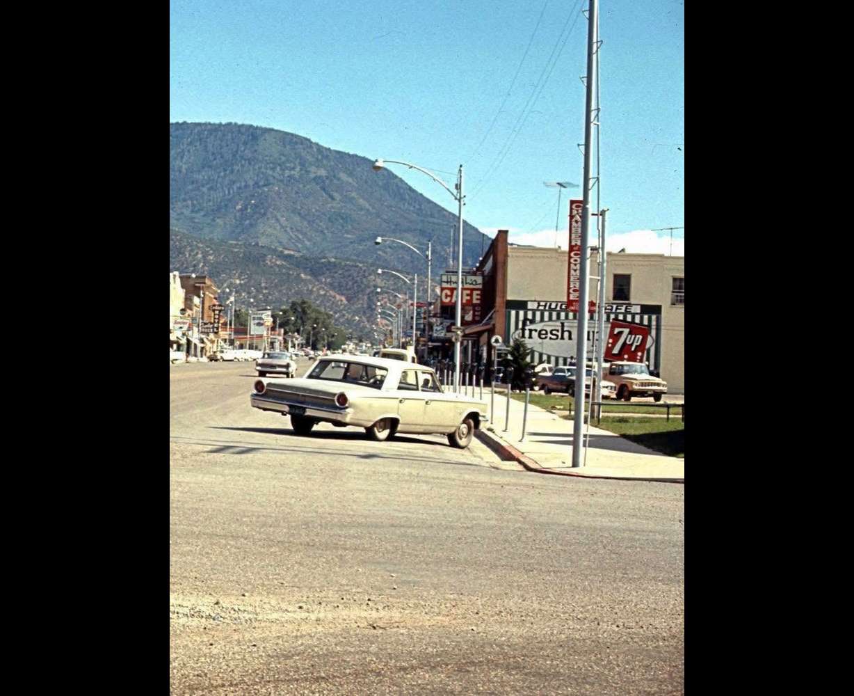 A 7-Up sign that was painted on the side of a building in the 1960s on Main Street in Cedar City was recently uncovered after 40 years.