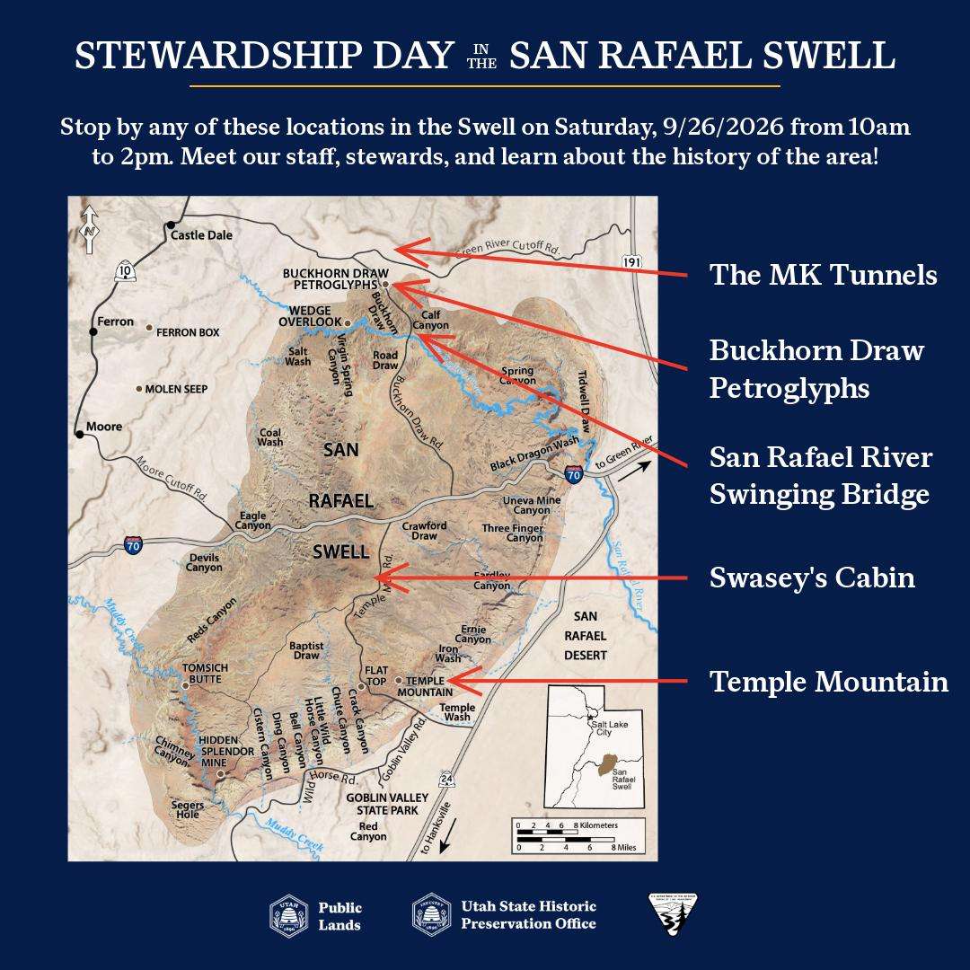 A map of where San Rafael Swell events will be held on Saturday.