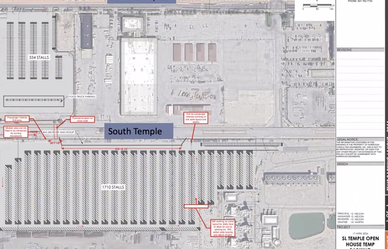 This map shows The Church of Jesus Christ of Latter-day Saints' parking lot plan on the west side for next year's Salt Lake Temple open house.