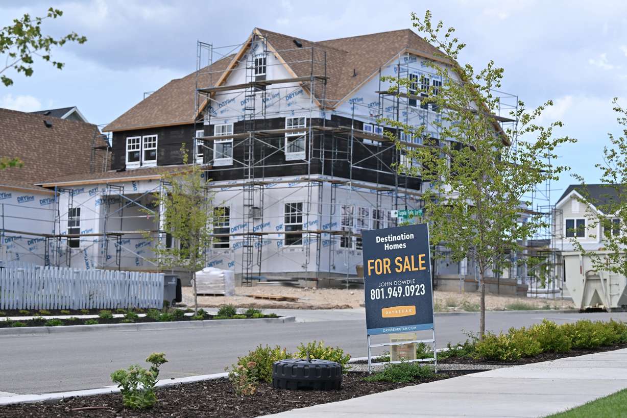 Real estate in the Salt Lake Valley on Aug. 24. Mortgage rates are continuing to rise, leaving homeownership out of reach for many Utahns.